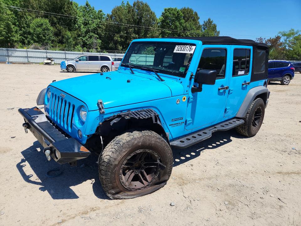 2017 Jeep Wrangler Unlimited მანქანა იყიდება აუქციონზე, vin: 1C4BJWDG8HL652813, აუქციონის ნომერი: 52830176