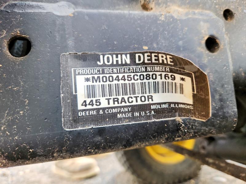 53034986 :رقم المزاد ، N0V1N53034986 vin ، 2022 John Deere 445 مزاد بيع