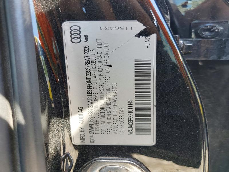 Продажа на аукционе авто 2015 Audi A3, vin: WAUACGFFXF1011149, номер лота: 52549706