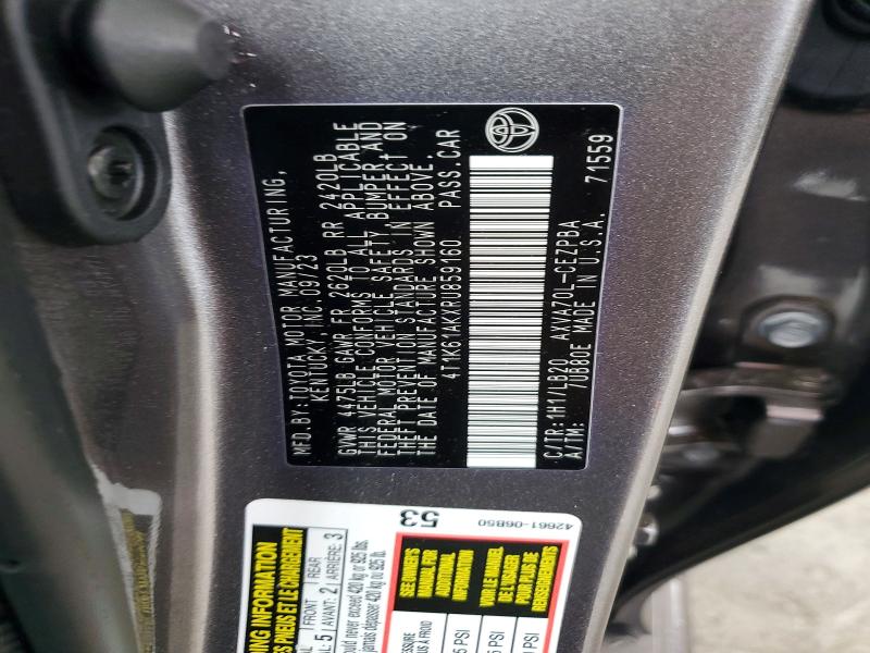 2024 Toyota Camry მანქანა იყიდება აუქციონზე, vin: 4T1K61AKXRU859160, აუქციონის ნომერი: 55229426