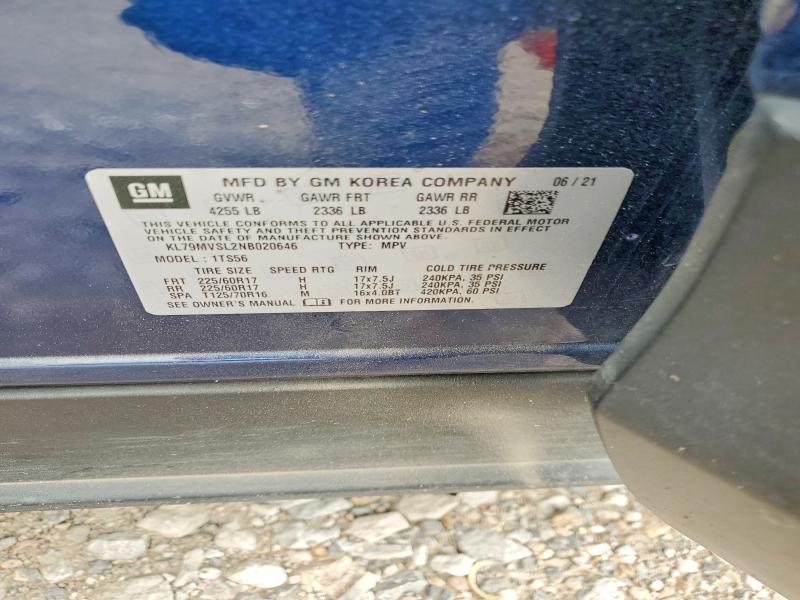 Продажа на аукционе авто 2022 Chevrolet Trailblazer, vin: KL79MVSL2NB020646, номер лота: 54015226