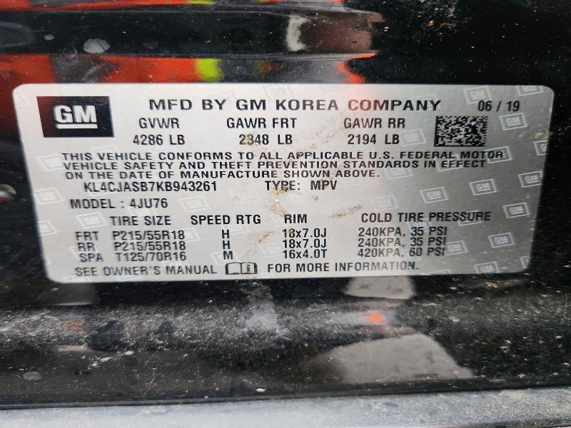 Продаж на аукціоні авто 2019 Buick Encore, vin: KL4CJASB7KB943261, номер лоту: 52165136