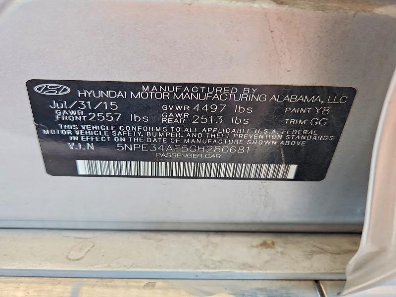 Aukcja sprzedaży 2016 Hyundai Sonata, vin: 5NPE34AF5GH280681, numer aukcji: 52402976