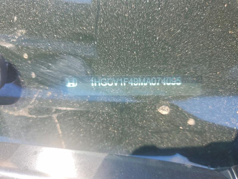 53965626 :رقم المزاد ، 1HGCV1F49MA074095 vin ، 2021 Honda Accord مزاد بيع