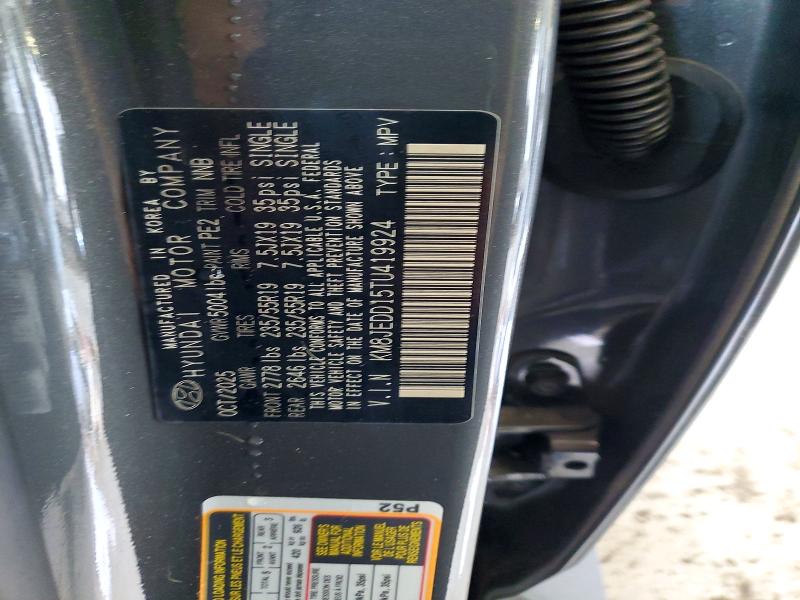 53627436 :رقم المزاد ، KM8JEDD15TU419924 vin ، 2026 Hyundai Tucson مزاد بيع