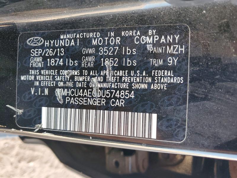 Продаж на аукціоні авто 2013 Hyundai Accent, vin: KMHCU4AE0DU574854, номер лоту: 54560236