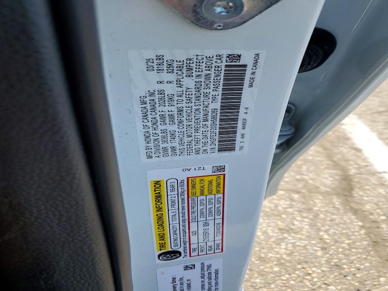 Aukcja sprzedaży 2025 Honda Civic, vin: 2HGFE2F20SH588269, numer aukcji: 54059586