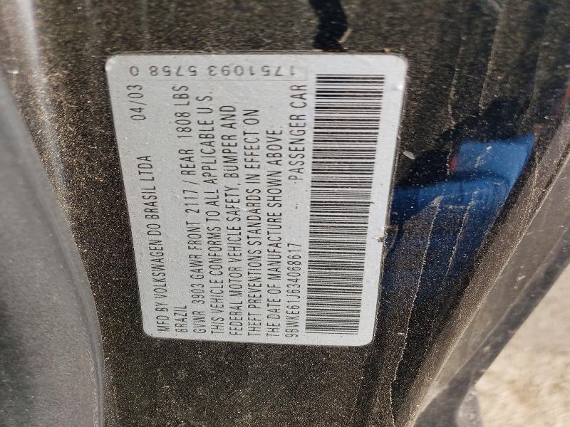 Aukcja sprzedaży 2003 Volkswagen Gti, vin: 9BWKE61J634068617, numer aukcji: 52710116