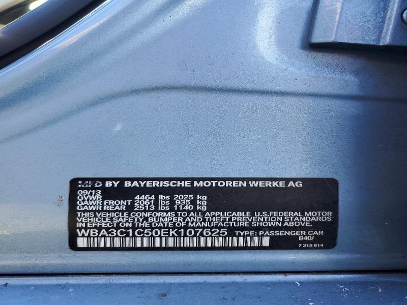 Aukcja sprzedaży 2014 Bmw 328, vin: WBA3C1C50EK107625, numer aukcji: 52037526