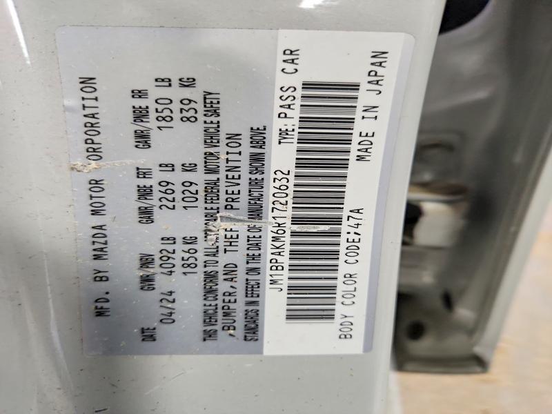Auction sale of the 2024 Mazda 3, vin: JM1BPAKM6R1720632, lot number: 54086726