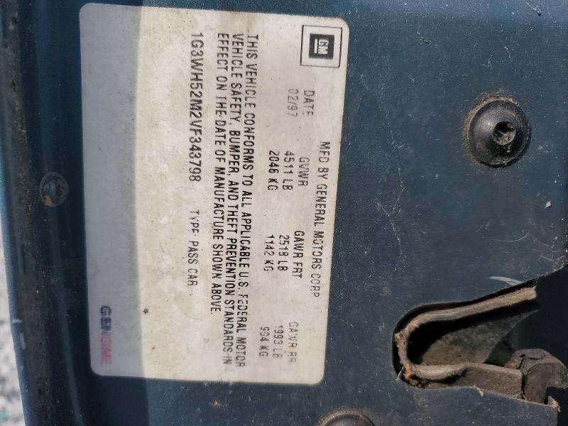 1997 Oldsmobile Cutlass Supreme მანქანა იყიდება აუქციონზე, vin: 1G3WH52M2VF343798, აუქციონის ნომერი: 53956296