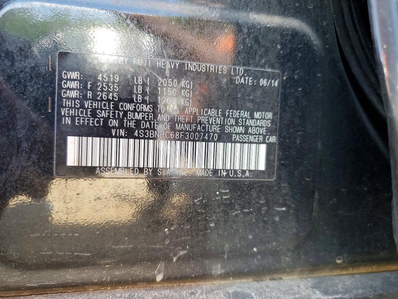 54353576 :رقم المزاد ، 4S3BNBC68F3007470 vin ، 2015 Subaru Legacy مزاد بيع