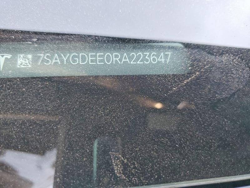 Продаж на аукціоні авто 2024 Tesla Model Y, vin: 7SAYGDEE0RA223647, номер лоту: 54631646