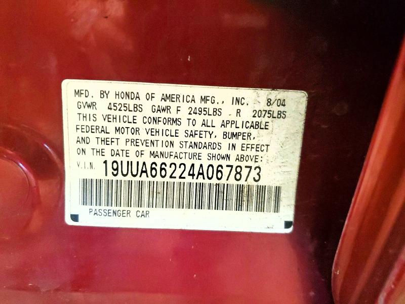 Aukcja sprzedaży 2004 Acura Tl, vin: 19UUA66224A067873, numer aukcji: 53265736