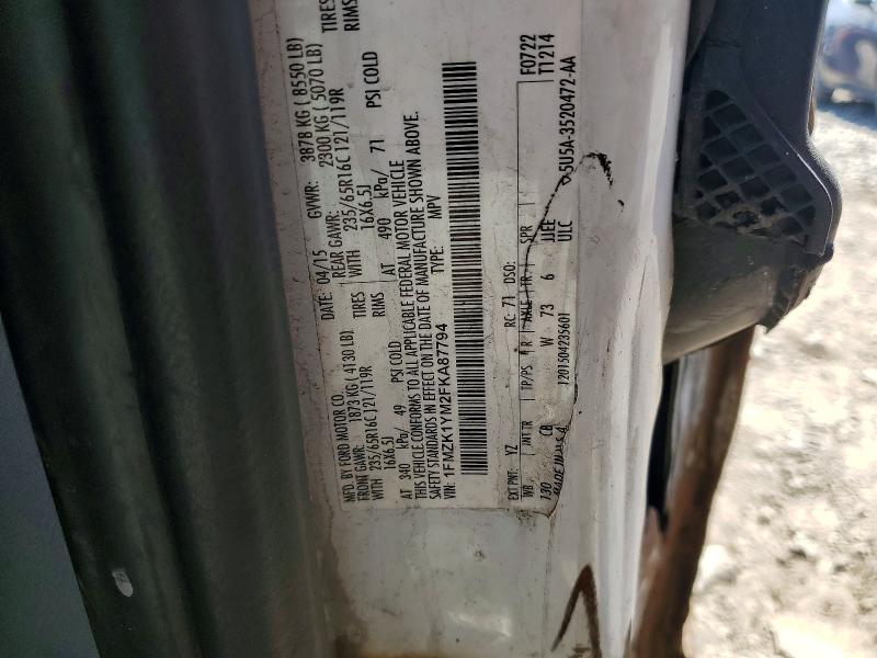 53569006 :رقم المزاد ، 1FMZK1YM2FKA87794 vin ، 2015 Ford Transit مزاد بيع