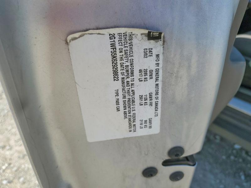 Продажа на аукционе авто 2002 Chevrolet Impala, vin: 2G1WF55K629298622, номер лота: 52211956