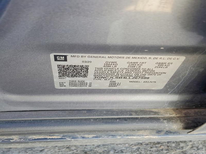 Продаж на аукціоні авто 2020 Chevrolet Trax, vin: 3GNCJLSB4LL267599, номер лоту: 51973716