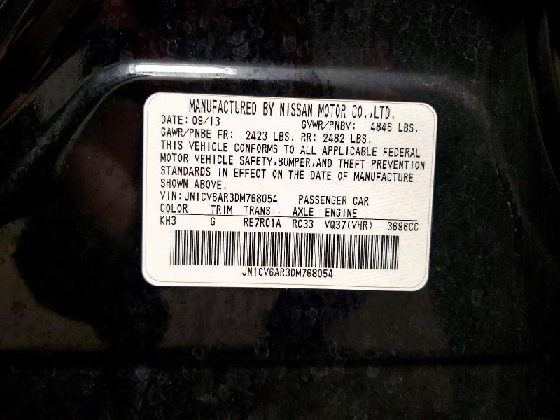 Aukcja sprzedaży 2013 Infiniti G37 Sedan, vin: JN1CV6AR3DM768054, numer aukcji: 54854256