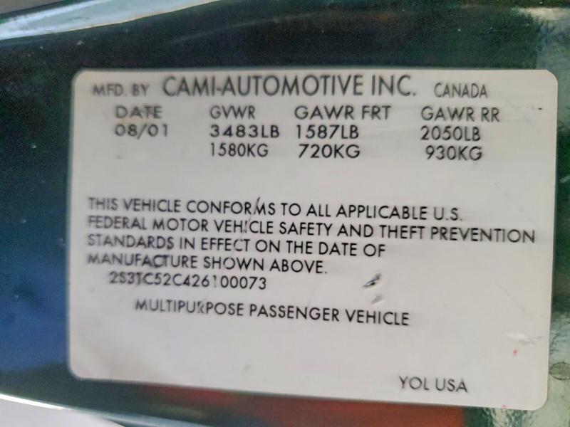 54012376 :رقم المزاد ، 2S3TC52C426100073 vin ، 2002 Suzuki Vitara مزاد بيع