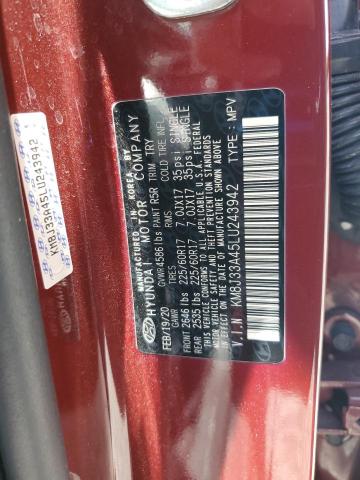 54217096 :رقم المزاد ، KM8J33A45LU243942 vin ، 2020 Hyundai Tucson مزاد بيع