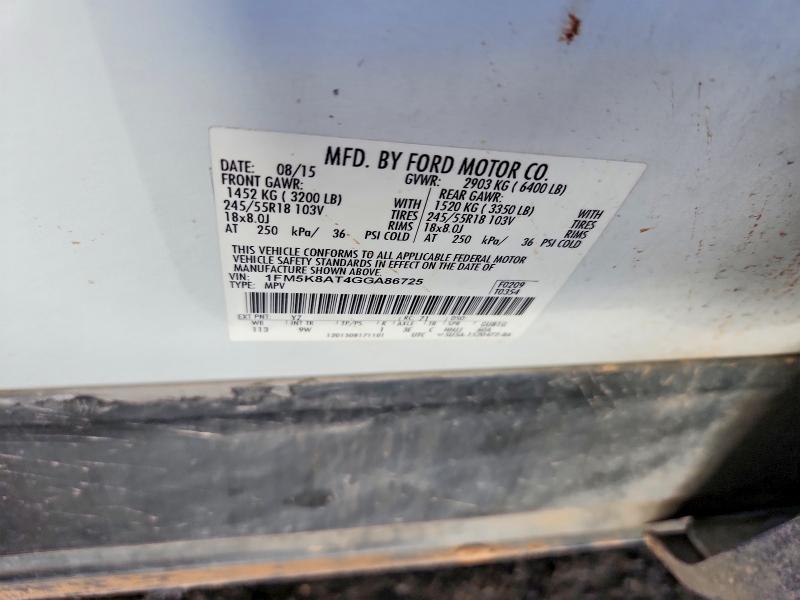 Aukcja sprzedaży 2016 Ford Explorer, vin: 1FM5K8AT4GGA86725, numer aukcji: 54130776