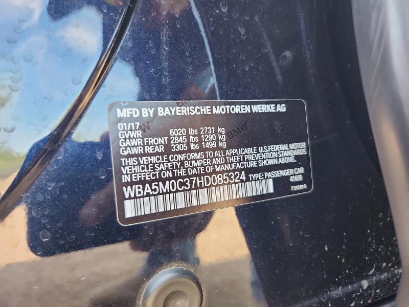 Продаж на аукціоні авто 2017 Bmw 550, vin: WBA5M0C37HD085324, номер лоту: 53314266