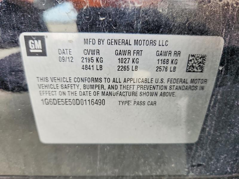 Продаж на аукціоні авто 2013 Cadillac Cts, vin: 1G6DE5E50D0116490, номер лоту: 53769206