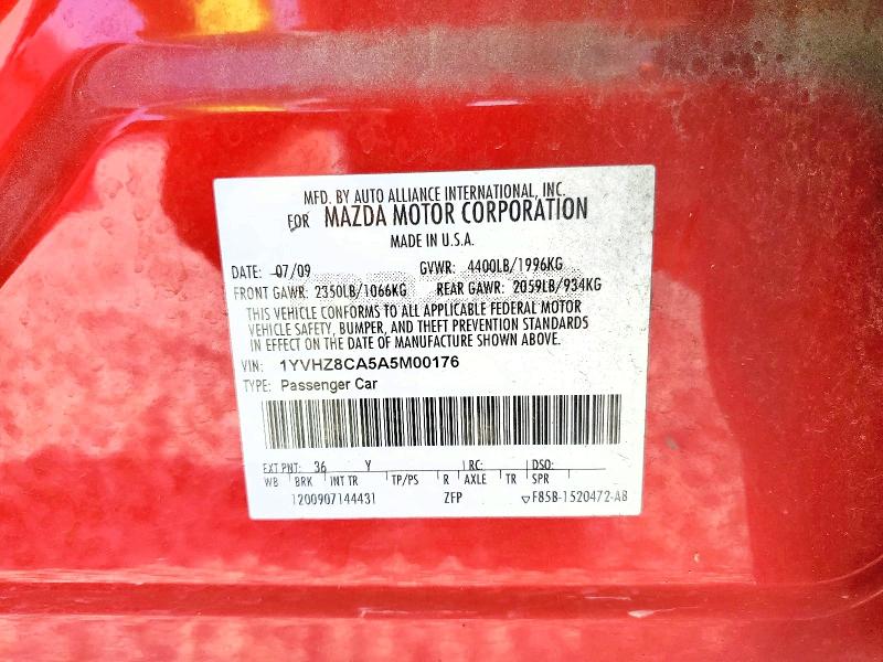 Продаж на аукціоні авто 2010 Mazda Other, vin: 1YVHZ8CA5A5M00176, номер лоту: 55428476