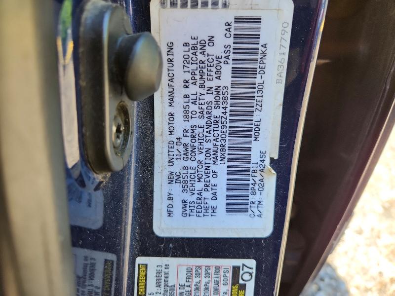 52934786 :رقم المزاد ، 1NXBR30E95Z443853 vin ، 2005 Toyota Corolla مزاد بيع