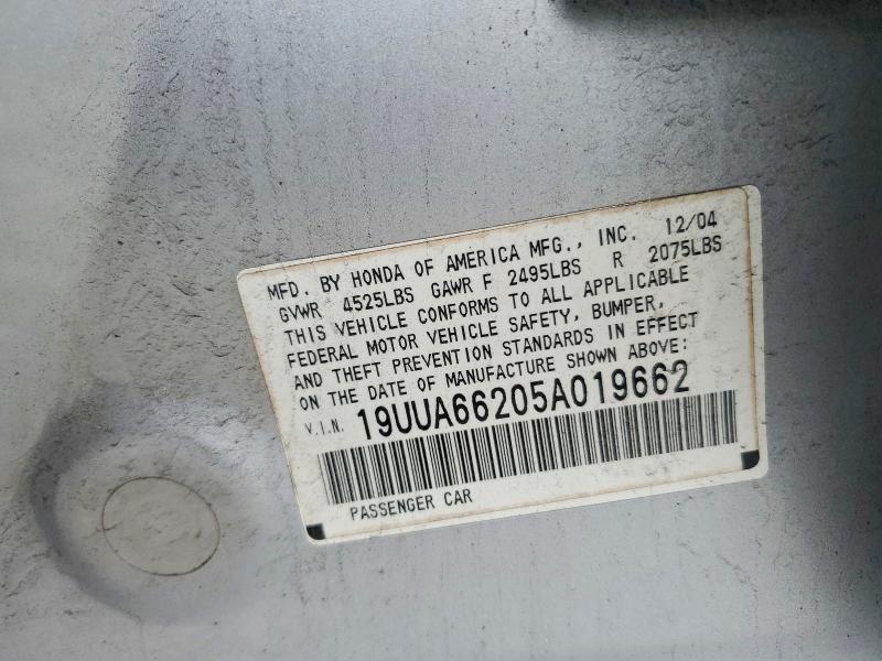53682416 :رقم المزاد ، 19UUA66205A019662 vin ، 2005 Acura Tl مزاد بيع