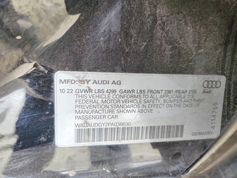 Продажа на аукционе авто 2023 Audi A3, vin: WAUAUDGY2PA038830, номер лота: 54842046