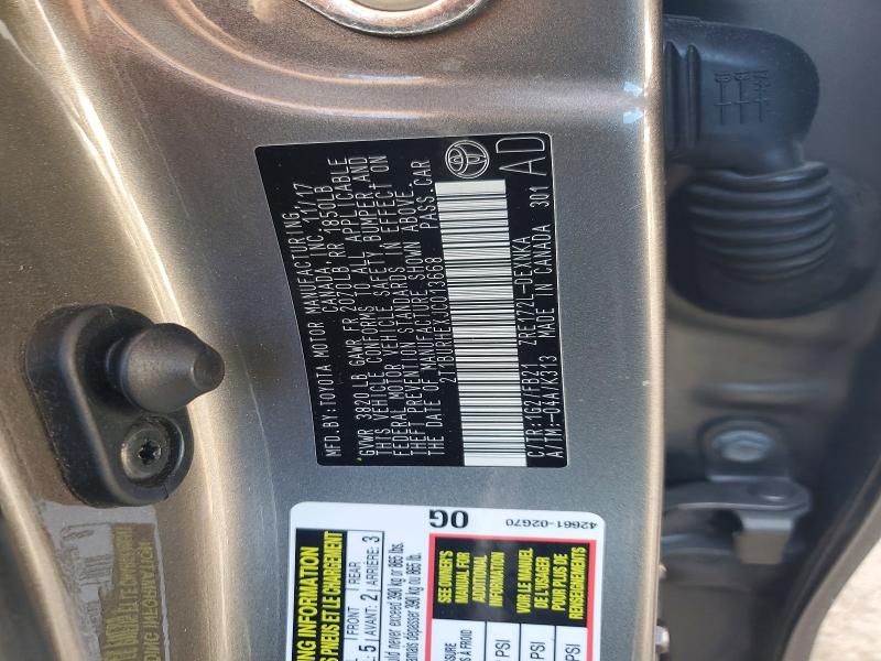 55364706 :رقم المزاد ، 2T1BURHEXJC013668 vin ، 2018 Toyota Corolla مزاد بيع