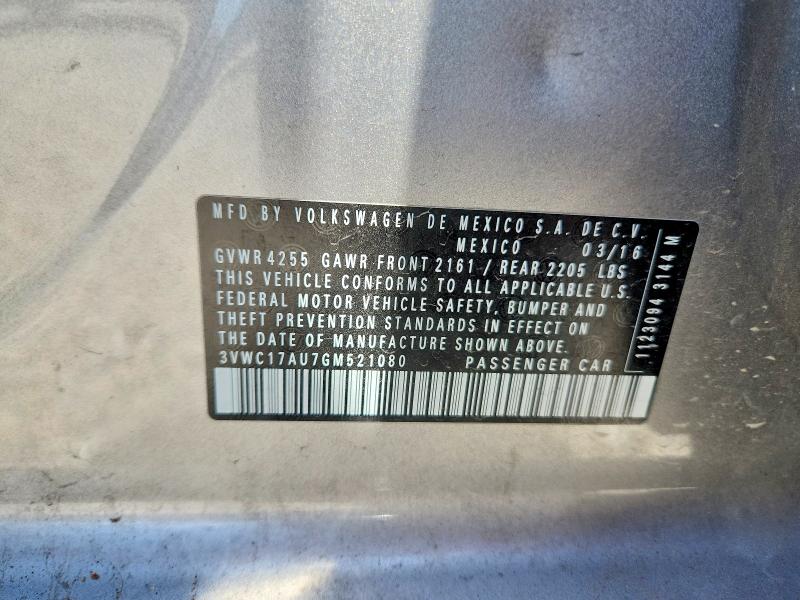 Aukcja sprzedaży 2016 Volkswagen Golf Sportwagen, vin: 3VWC17AU7GM521080, numer aukcji: 54316536