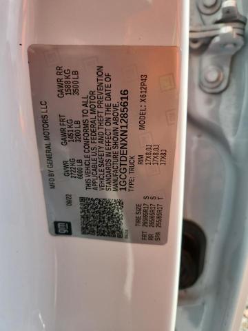 2022 Chevrolet Colorado მანქანა იყიდება აუქციონზე, vin: 1GCGTDENXN1285616, აუქციონის ნომერი: 53462616