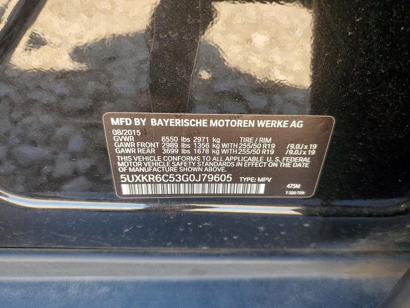 Продаж на аукціоні авто 2016 Bmw X5, vin: 5UXKR6C53G0J79605, номер лоту: 52508276