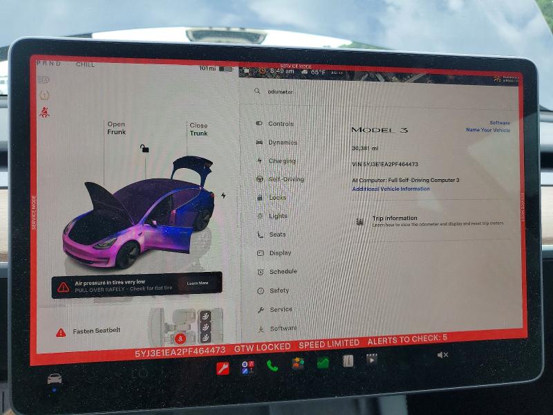 Продажа на аукционе авто 2023 Tesla Model 3, vin: 5YJ3E1EA2PF464473, номер лота: 52913986
