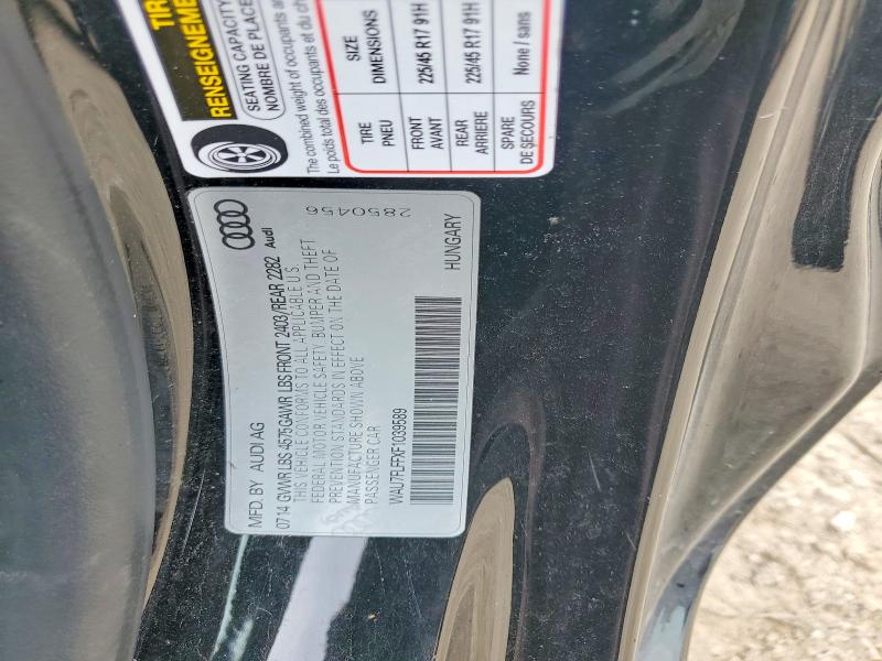 52370966 :رقم المزاد ، WAU7FLFFXF1039589 vin ، 2015 Audi A3 مزاد بيع