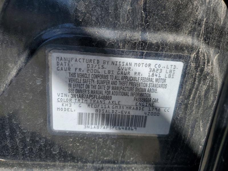 Продаж на аукціоні авто 2015 Nissan Sentra, vin: 3N1AB7AP5FL648869, номер лоту: 54324406