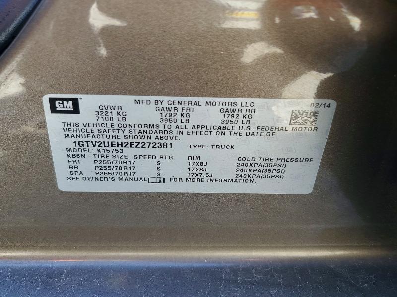 Aukcja sprzedaży 2014 Gmc Sierra, vin: 1GTV2UEH2EZ272381, numer aukcji: 52345196