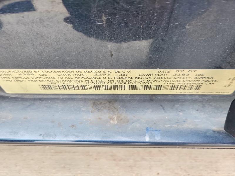 Продажа на аукционе авто 2008 Volkswagen Jetta, vin: 3VWRM71K98M013761, номер лота: 52313246