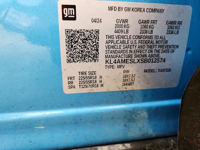 54623056 :رقم المزاد ، KL4AMESLXSB012574 vin ، 2025 Buick Encore Gx مزاد بيع