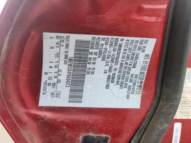 2000 Mercury Sable მანქანა იყიდება აუქციონზე, vin: 1MEFM53S4YG634373, აუქციონის ნომერი: 52376406