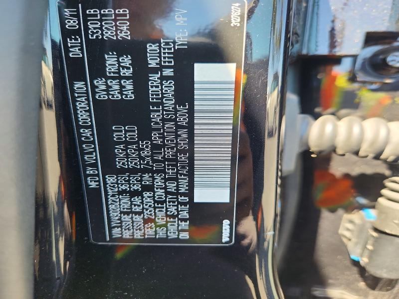 Aukcja sprzedaży 2012 Volvo Xc70, vin: YV4902BZ2C1123180, numer aukcji: 53388496