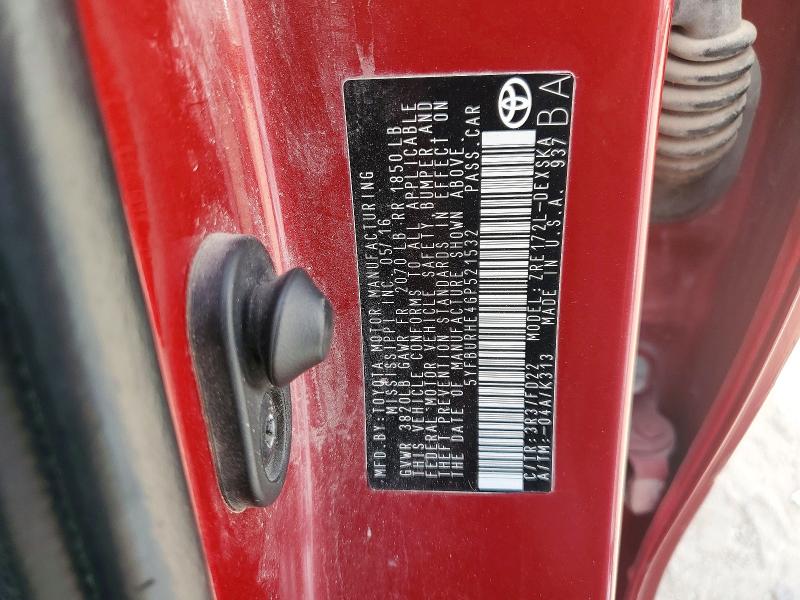 Продажа на аукционе авто 2016 Toyota Corolla, vin: 5YFBURHE4GP521532, номер лота: 52207626