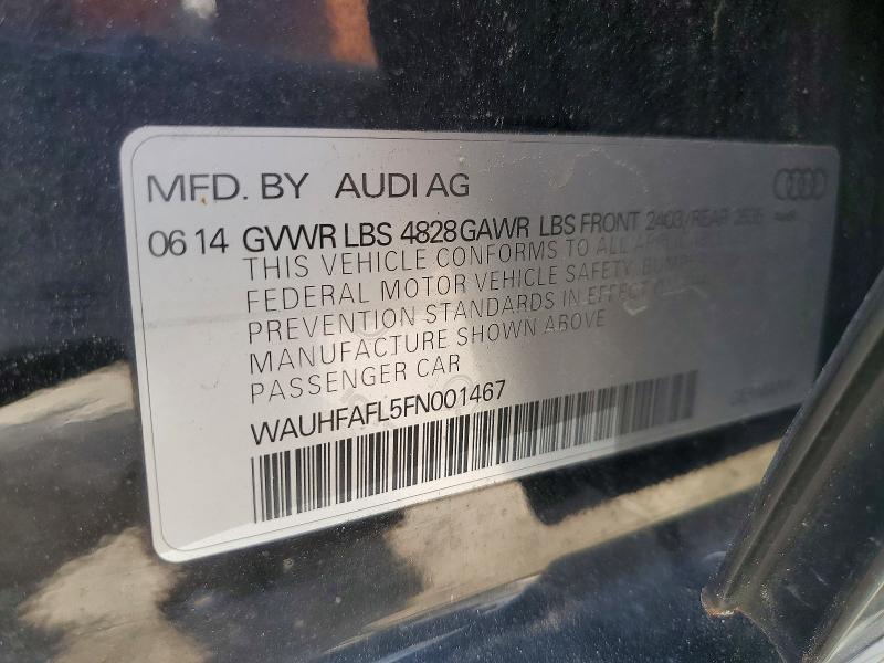 Продажа на аукционе авто 2015 Audi A4, vin: WAUHFAFL5FN001467, номер лота: 53879456
