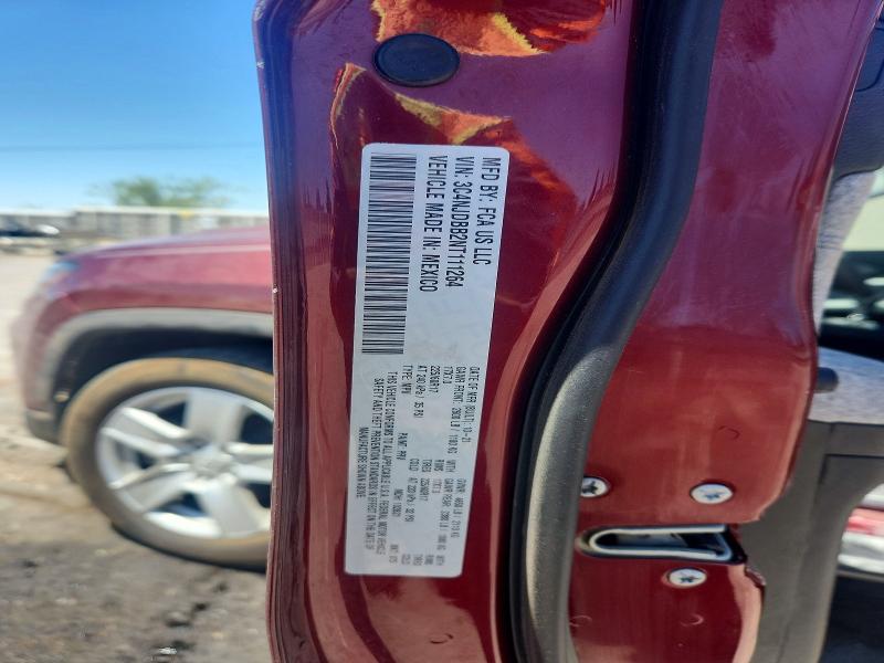 52586446 :رقم المزاد ، 3C4NJDBB2NT111264 vin ، 2022 Jeep Compass مزاد بيع