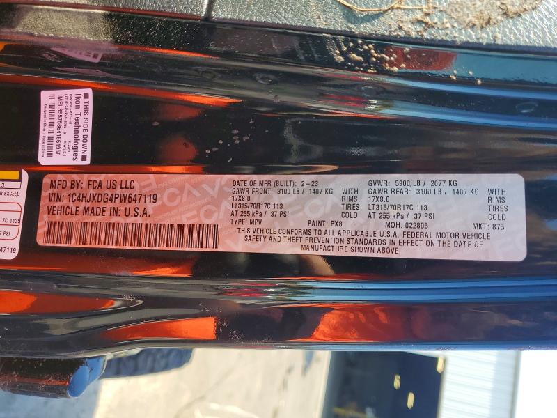 Продажа на аукционе авто 2023 Jeep Wrangler, vin: 1C4HJXDG4PW647119, номер лота: 54067576