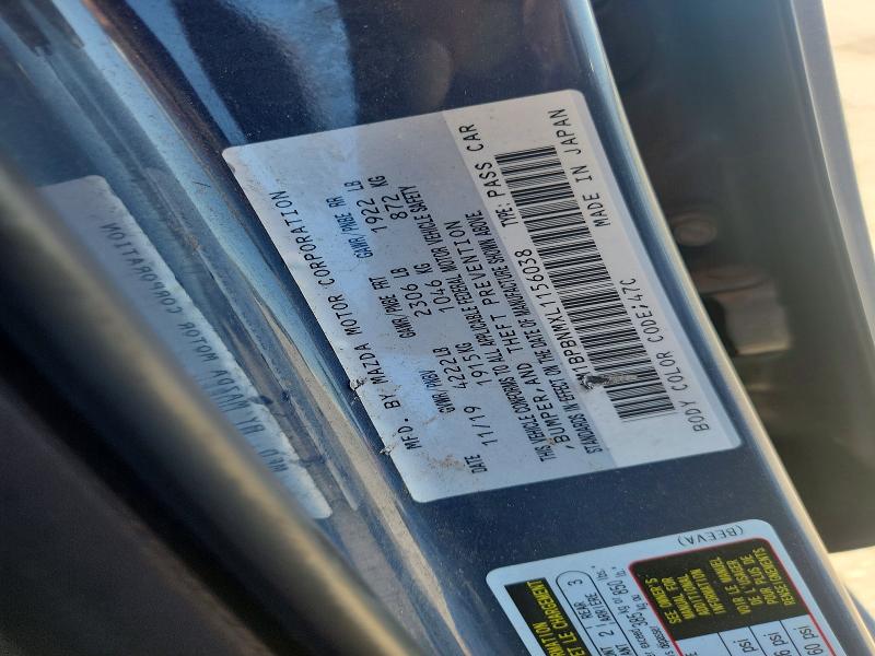 Aukcja sprzedaży 2020 Mazda 3, vin: JM1BPBNMXL1156038, numer aukcji: 52424876