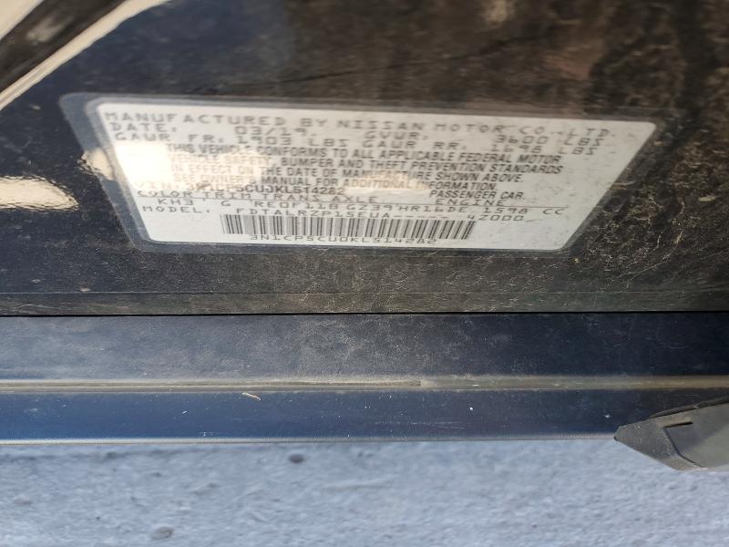 52717426 :رقم المزاد ، 3N1CP5CU0KL514282 vin ، 2019 Nissan Kicks مزاد بيع
