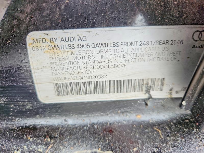 54683146 :رقم المزاد ، WAUFFAFL0DN020383 vin ، 2013 Audi A4 مزاد بيع